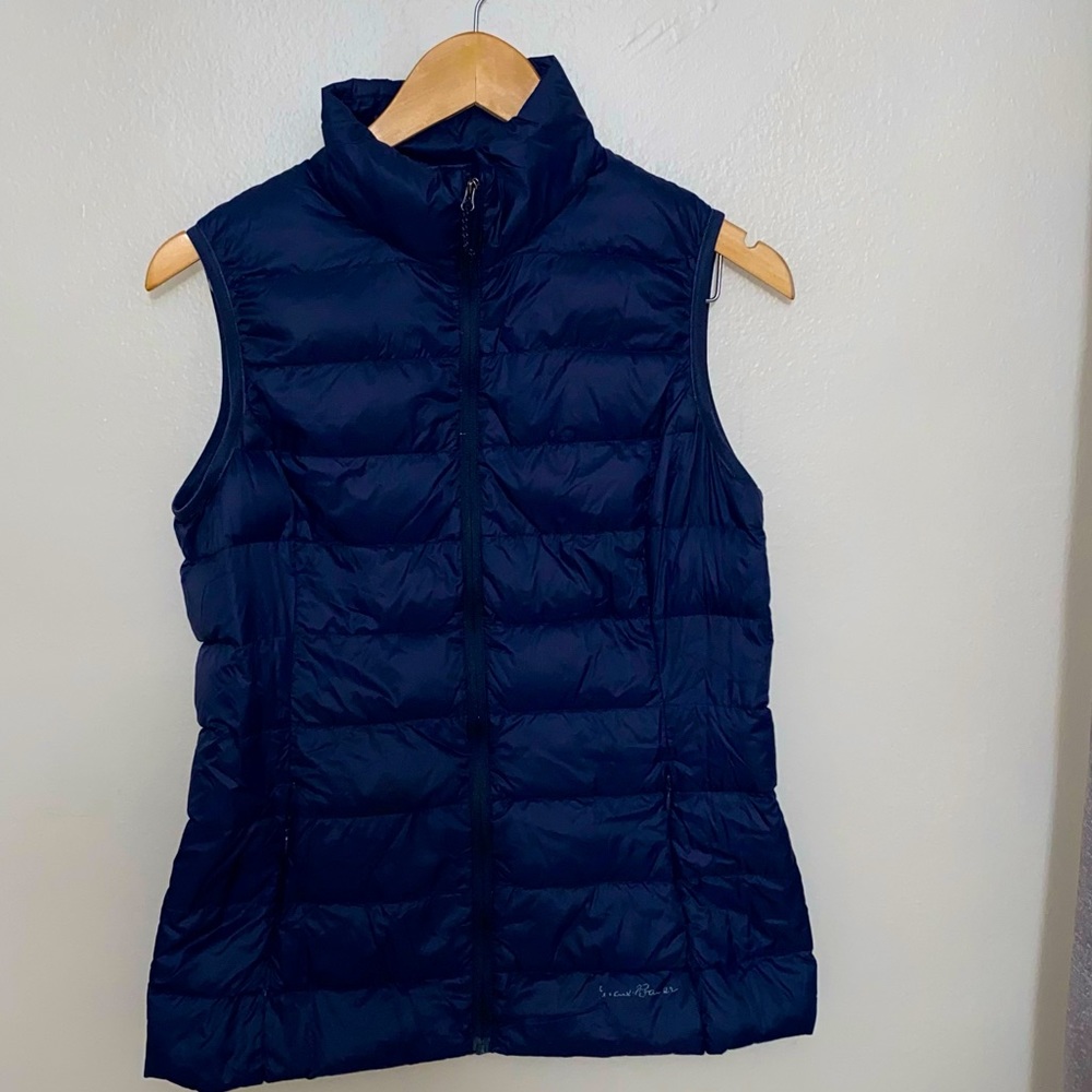 Eddie Bauer Navy Blue Bubble Vest S